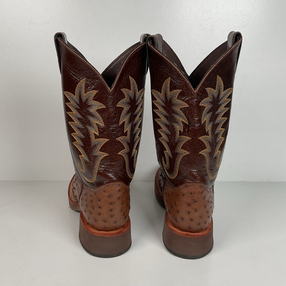 Justin Full Quill Ostrich Quill Roper Boots | Tekno Crepe | USA Made | Men’s 8 D - Picture 16 of 16
